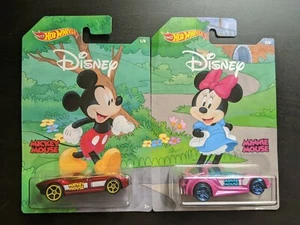 Lot Of 2 -- DISNEY Hot Wheels 2017 -- Mickey Mouse & Minnie Mouse - Picture 1 of 3