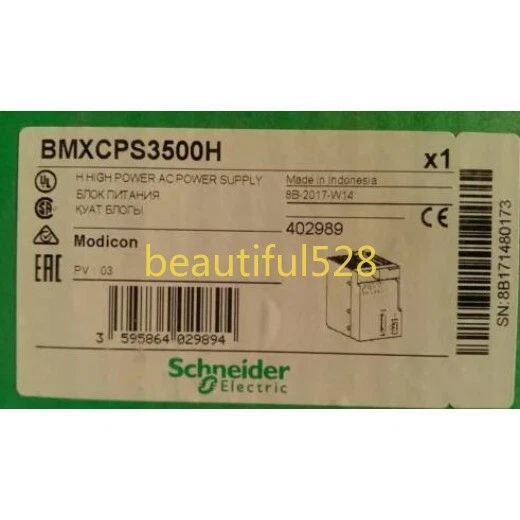1PC New Schneider Electric Modicon BMX-CPS-3500H M340 BMXCPS3500 In Box - Image 1 of 1