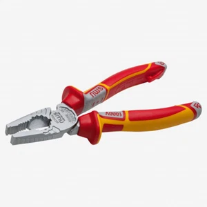 NWS 8" High Leverage Combination Pliers CombiMax VDE - Matte Chromium - SoftGrip - Bild 1 von 1