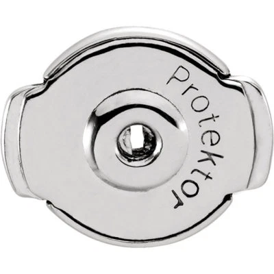 Oro Blanco 18KT Protector Pesado Repuesto Pendiente Trasero Perlas NUEVO PAR Foto 1 de 3