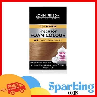 Espuma de color de cabello rubio natural medio anti-desvanecimiento 8N - nutritiva y cobertura completa Foto 1 de 4