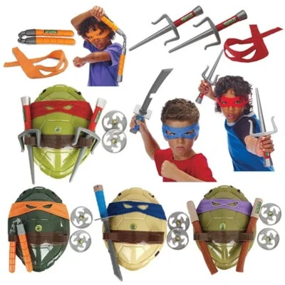 Déguisement Tortue Ninja carapace armes et bandana léonard donatello Raphaël MA