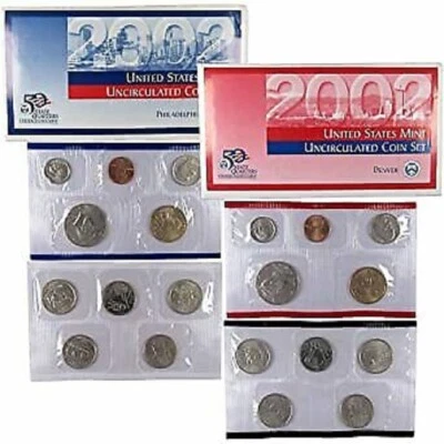 2002 U.S. MINT UNCIRCULATED COIN SET - 20 COIN P & D MINT SET Sealed Box (U02) - Image 1 of 4