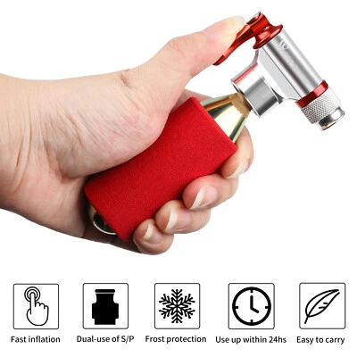 WEST BIKING Mini Radfahren Fahrrad Pumpe CO2 Inflator Fahrradpumpe Ball Pumpe - Bild 1 von 4