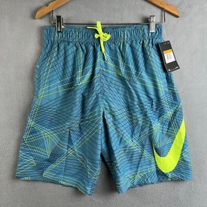 Nike Swim Trunks Mens Small Blue Green Mesh Lined Beach Pool Board Shorts NWT - Picture 1 of 12
