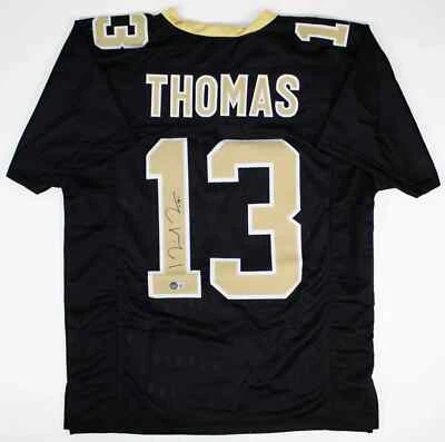 Camiseta deportiva firmada por Michael Thomas de los New Orleans Saints (Beckett) Pro Bowl receptor ancho Foto 1 de 4