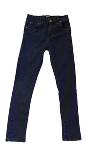 DKNY Girls Denim Jeans Dark Navy Blue Size 12 Adjustable Waist Slim Fit A425 - Picture 1 of 9