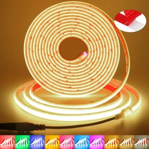 COB LED Strip Lights Flexible Neon Flex Rope Lights Waterproof Room Outdoor 12V - Picture 1 of 30