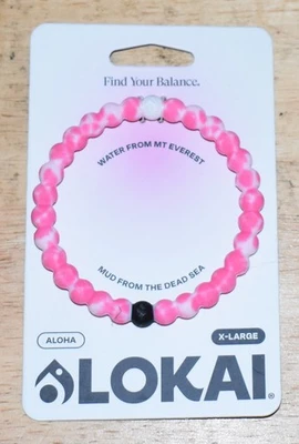 LOKAI: X-Large ALOHA Pulsera Rosa Agua del Monte Everest y Barro del Mar Muerto Foto 1 de 2