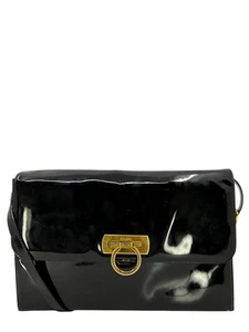 Salvatore Ferragamo Patent Leather Gancini Large Flap Bag - Picture 1 of 10