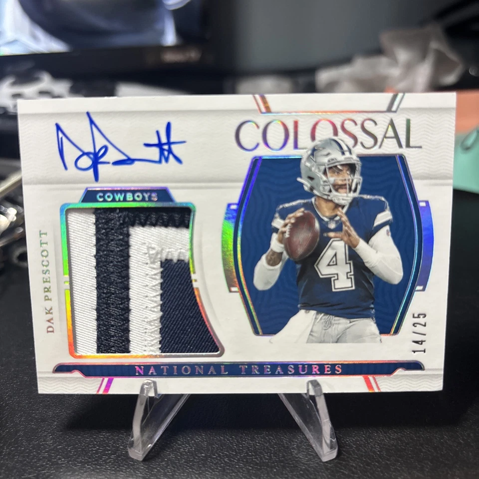 2021  Dak Prescott Panini National Treasures Colossal Signatures /25 - Image 1 of 2