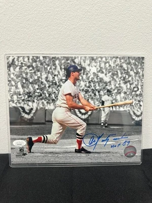 Carl Yastrzemski Signed Inscribed  Autographed 8x10 Photo Picture JSA COA - Image 1 of 3