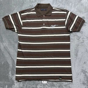 Camisa Polo Coogi Vintage Marrón y Blanco Rayas Talla XXXL #rayas - Imagen 1 de 8