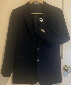 Izod Jungen dunkelblau Blazer Messingknöpfe komplett gefüttert 8% Wolle ganzjährig Gr. 18 - Bild 1 von 8