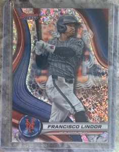 2024 Bowman's Best - Francisco Lindor #42 Mini-Diamond Refractor /299 - Picture 1 of 2