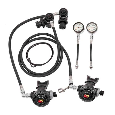 Dive Rite Regulator Sidemount Set 7' / 22" DIN with BAR gauges (metric) - Image 1 of 2