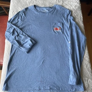 Chemise Vineyard Vines manches longues logo football 100% coton taille L - Photo 1/6