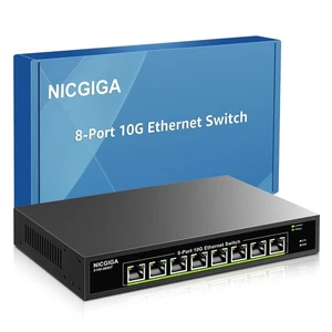 8 Port 10G Ethernet Switch Unmanaged,with 8X 10Gb Base-T Ports, 10Gbps Networ... - Picture 1 of 7