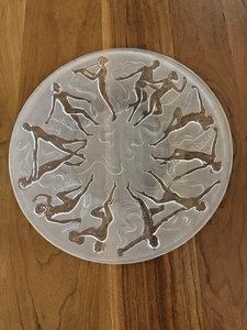 Konsolidiertes Glas Phönix tanzende Nymphen Teller groß 10 1/4" mattiert Art Deco - Bild 1 von 3
