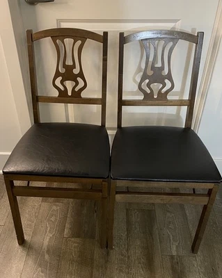 JUEGO DE DOS SILLAS PLEGABLES STAKMORE de colección respaldo de lira vino con cámper años 60 usadas en excelente estado Foto 1 de 4