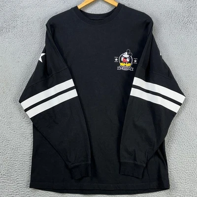 Camisa Jersey Disney Para Hombres Mickey Mouse Spirit Grande Negra Manga Larga 100% Algodón Foto 1 de 4