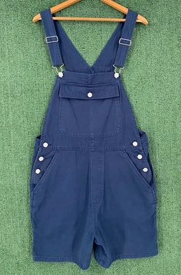 Pantalones cortos de carpintero de algodón azul marino vintage Y2K Honors para mujer talla pequeña” Foto 1 de 4