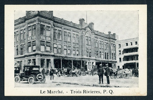 CANADA VINTAGE MINI PHOTO-CARD LE MARCHE, TROIS RIVIERES QC. 9x5.7 cm ! X29