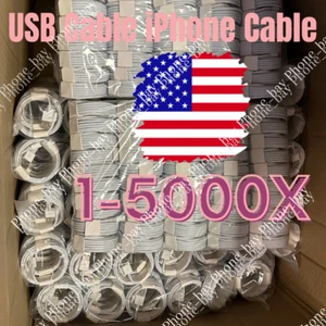 For Apple iPhone 5 6 7 8 SE X XR XS 11 12 13 14 USB Cable Charger Cord Wholesale - Picture 1 of 13