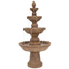 Pineapple Resin Outdoor 4-tier Water Fountain - Earth By Sunnydaze