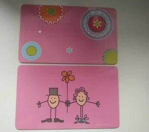 Two large plastic coasters / plate coasters 9x5.5" - Picture 1 of 3