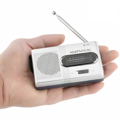 AM FM Radio Portable Mini Pocket Travel Battery Powered Built-in Speaker Stereo - Image 1 of 4