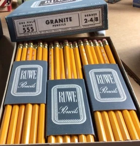 72 Vintage Ruwe Bleistifte Co 555. Granitstifte #2 4/8 Bonded Mine, neu - Bild 1 von 5