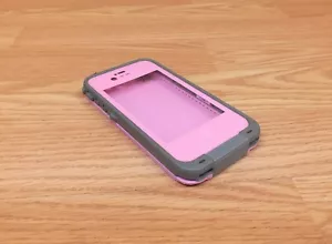 Genuine LifeProof Case Pink & Gray For iPhone 4/4S W/ Headphone Adapter *READ* - Picture 1 of 10