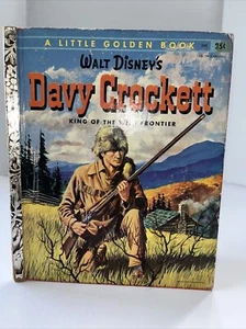1955 HC Little Golden Book "A" First Edition Walt Disney's Davy Crockett - Picture 1 of 10