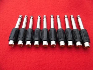 10x Adapter Cinch Buchse auf Klinkenstecker 6,3mm mono Audio Chinch Klinke AUX - Bild 1 von 12