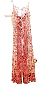 Starivy Floral Sundress Flowy Maxi Size S Boho Summer Cottage Core - Picture 1 of 12