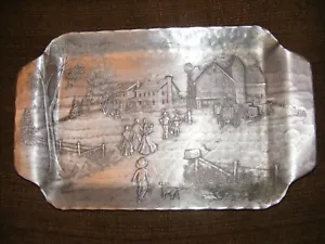 Vintage Wendell August Forge handgefertigtes Amish Farm Sense Tablett - Bild 1 von 2