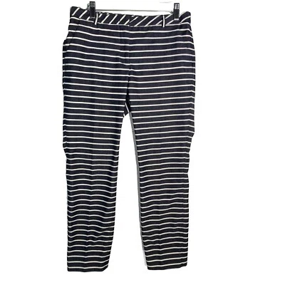 Pantalones al tobillo Max Mara a rayas para mujer talla 4 azul marino blanco Foto 1 de 4