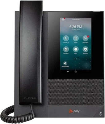 Polycom CCX 400 Microsoft Teams VoIP Gigabit PoE IP Desk Phone 2200-49700-025 - Image 1 of 4