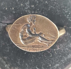Thracian ring Roman Style Handmade Bronze Vintage Antique Look Spqr - Picture 1 of 5