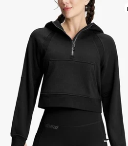 ANRABESS Women’s Large Half Zip Cropped Hoodies Fleece Quarter Up Pullover - Picture 1 of 8