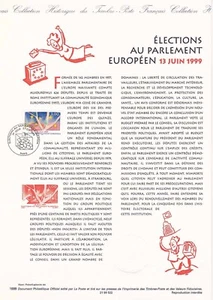 Document philatélique 1er jour 22- 1999 Election au Parlement Européen - Picture 1 of 1