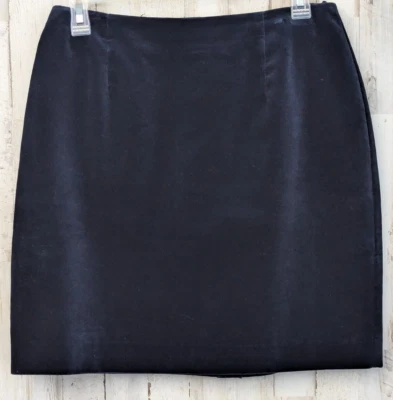 Hugo Buscati Crushed Velvet Mini Skirt Womans 10 Blue Lined Holiday Goth Punk - Image 1 of 4