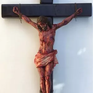 Handmade Realistic Crucifix,Realistic Crucifix Wound For Meditation Wall Cross - Picture 1 of 12