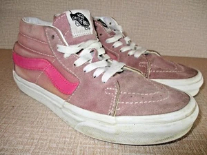 Vans Old Skool Mid Women's Size 7 Pink Skateboarding Shoes - VANS OFF THE WALL - Picture 1 of 12