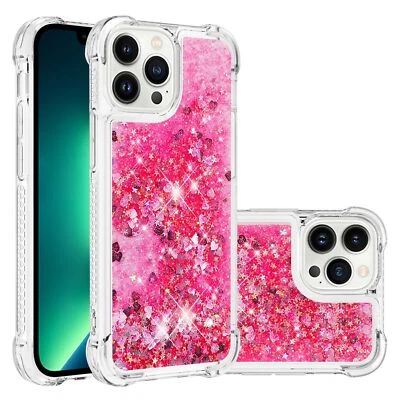 Shockproof Quicksand Love Case Cover Hot Liquid Glitter Soft For Various Phone - Image 1 of 4