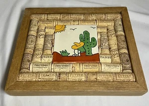 Wein Korken Untersetzer Serviertablett Kochplatte 11” x 9” Südwest Wüste Motiv Handarbeit - Bild 1 von 5