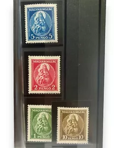 Madonna Ungheria 1932 Definitivi Sc 462-5 Set di 4 francobolli traforati - Foto 1 di 5