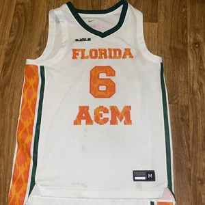 Nike Florida A&M Rattlers Lebron James #6 Jersey White FAMU Men’s Size: M - Picture 1 of 11