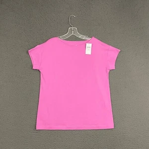 J. Jill Shirt Womens XS Luxe Supima Cotton Blend Pink Short Sleeve Casual Mom - Picture 1 of 6
